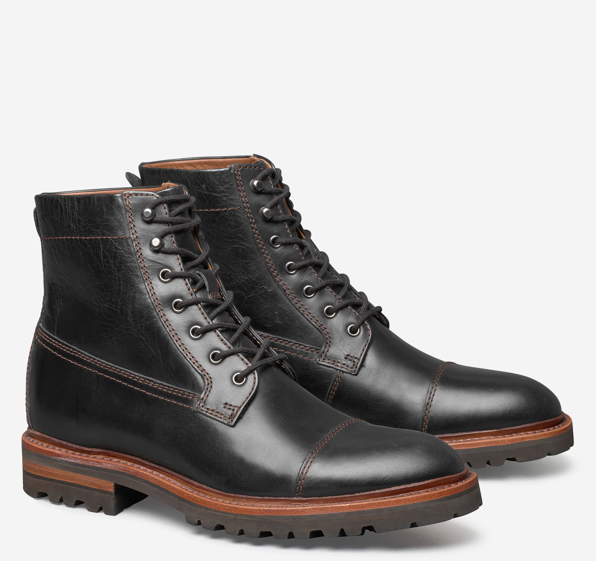 johnston and murphy dress boots Collection Men's Hartford Leather Plain Toe Boots, Mens, 12, Tan removable XC Foam footbed with leather cover delivers lasting cushioned support with high rebound Johnston & Murphy 20-2764 Mens