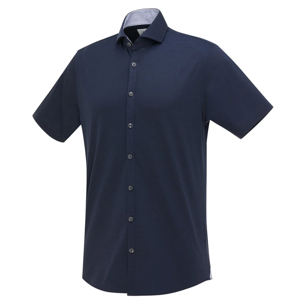 Blue Industry Short Sleeve Button Front Knit