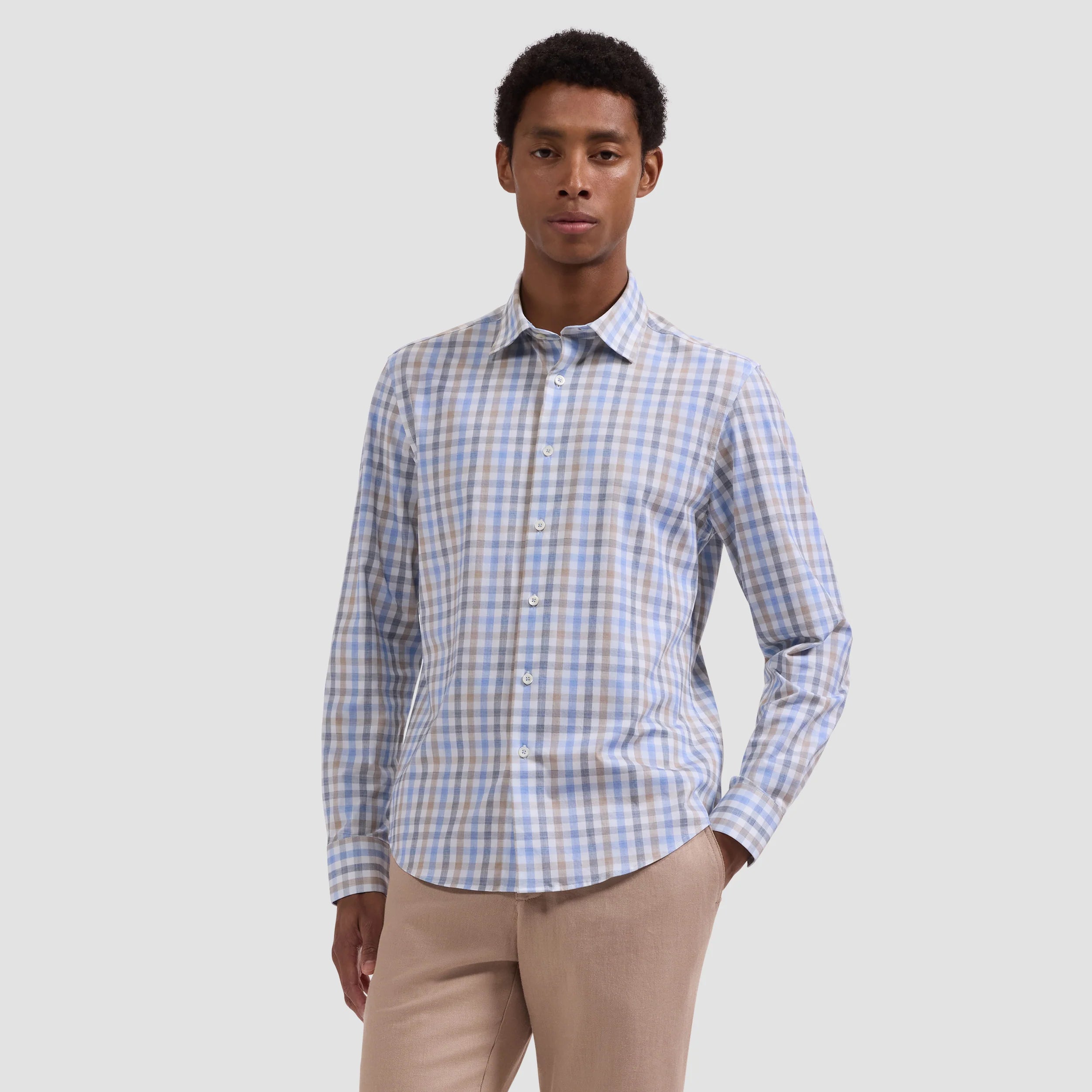 Bugatchi James OoohCotton® Gingham Shirt | Robert Redding Menswear