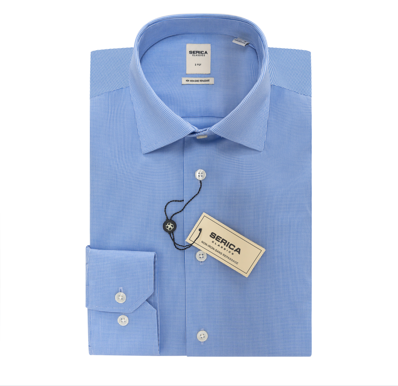 serica classics dress shirts - BLUE Shirt TDY Coral Maxi / 0806-removeEssentials These premium non Size:Large/16-16.5 Neck/34-35 Sleeve