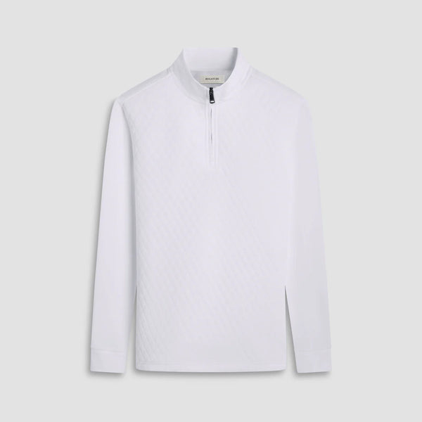 Bugatchi Diamond Quilt Performance Quarter-Zip Pullover