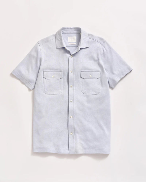 Billy Reid Short Sleeve Hemp Cotton Knit Shirt