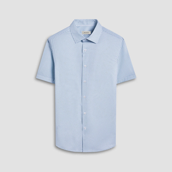 Bugatchi Miles Geometric OoohCotton® Short-Sleeve Shirt