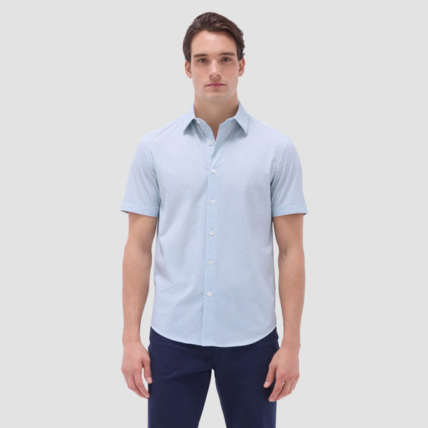Bugatchi Miles Geometric OoohCotton® Short-Sleeve Shirt