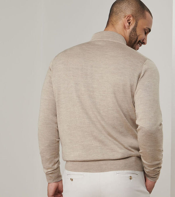 Peter Millar Autumn Crest Suede Trim Quarter-Zip