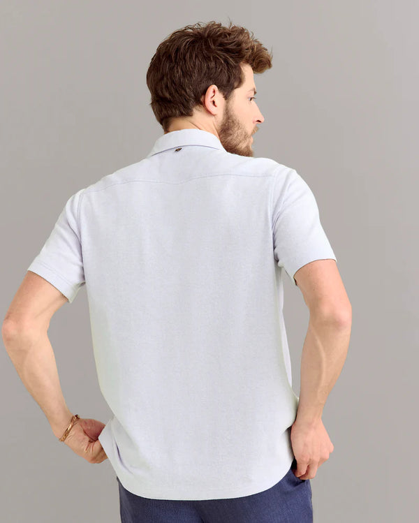 Billy Reid Short Sleeve Hemp Cotton Knit Shirt