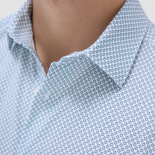 Bugatchi Miles Geometric OoohCotton® Short-Sleeve Shirt
