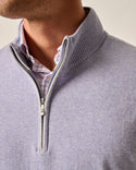 Johnnie-O Desmond Plaited Cotton Blend 1/4 Zip Sweater