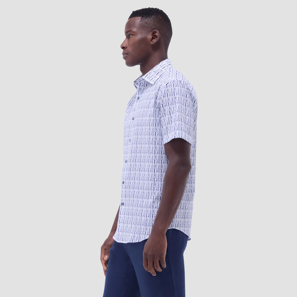 Bugatchi Orson Abstract Seersucker Short-Sleeve Shirt