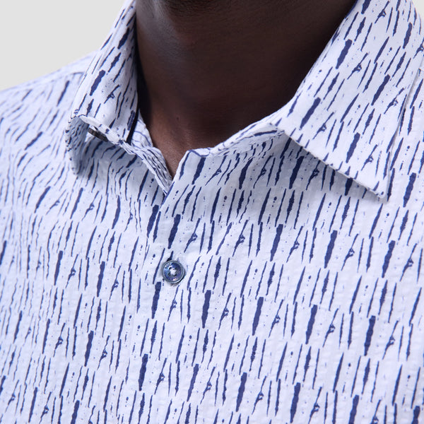 Bugatchi Orson Abstract Seersucker Short-Sleeve Shirt