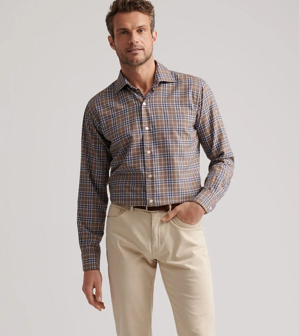 Peter Millar Waynesville Performance Flannel Sport Shirt