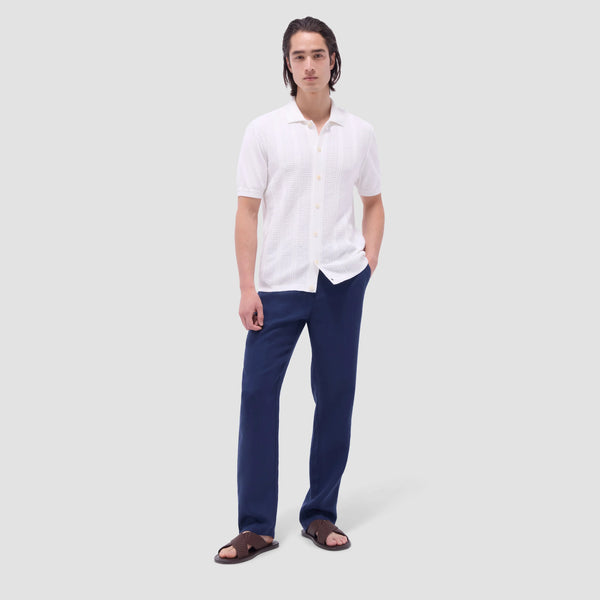 Bugatchi Textured Chevron Short Sleeve Knit Shirt
