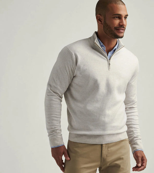 Peter Millar Coolspun Cotton Quarter-Zip Sweater