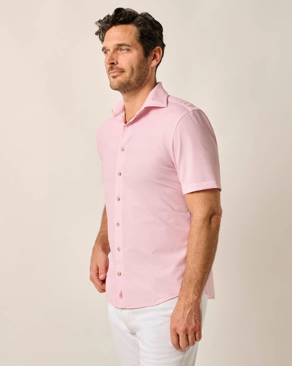 Johnnie-O Short Sleeve Hangin' Out Knit Button-Up Shirt - Spielman