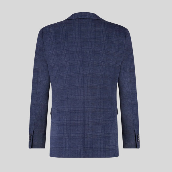 Blue Industry Glen Check Jersey Blazer