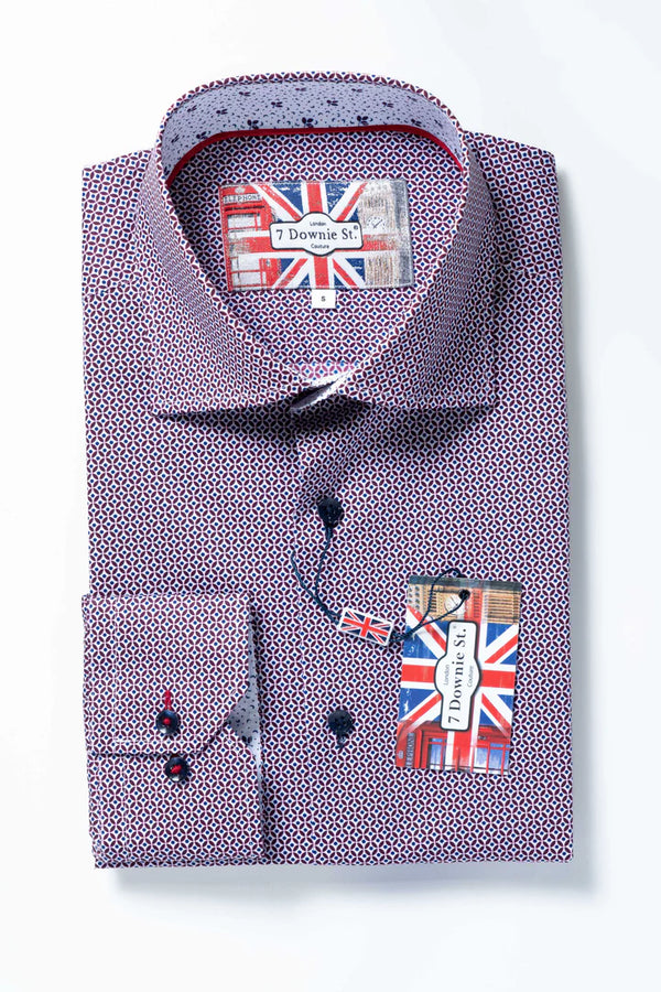 7 Downie St. Burgundy Sportshirt