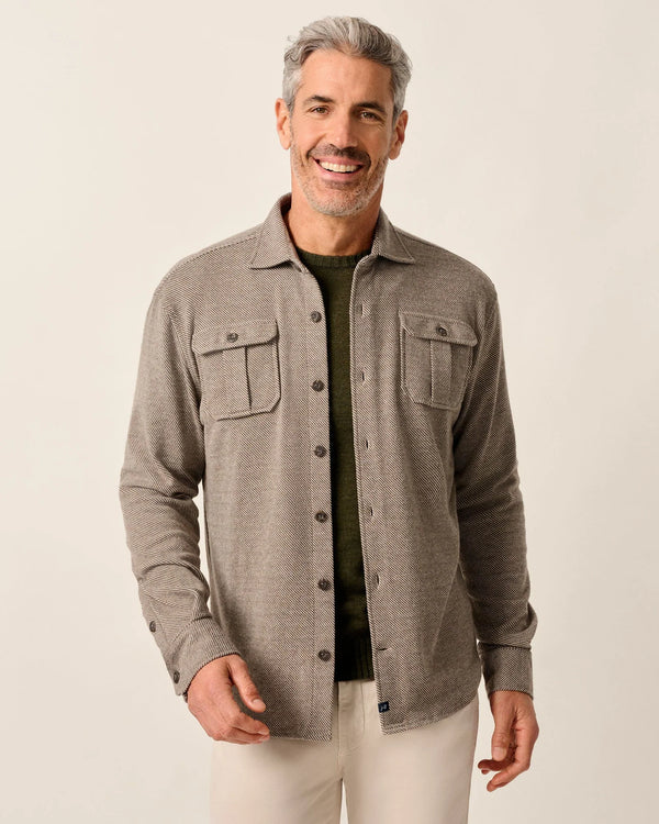 Johnnie-O Carl Stretch Knit Flannel Lodge Shirt