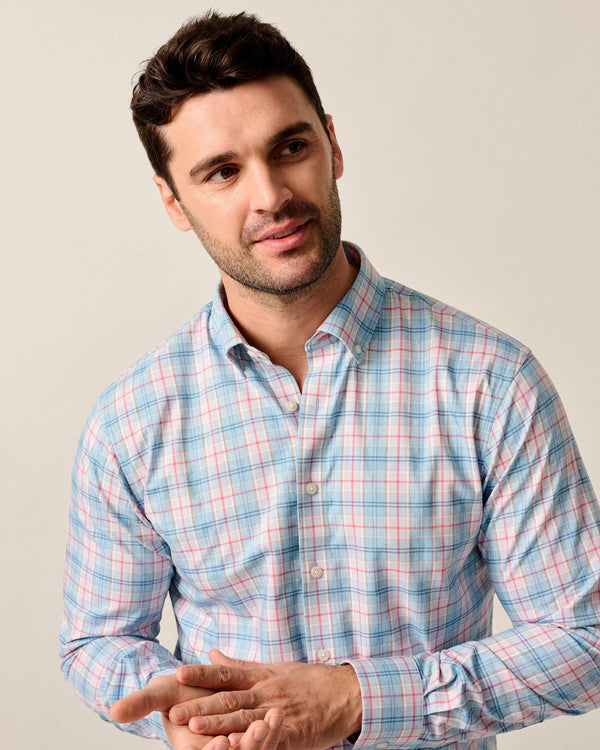Johnnie-0 Everyday Performance Button Down Shirt - Lanes