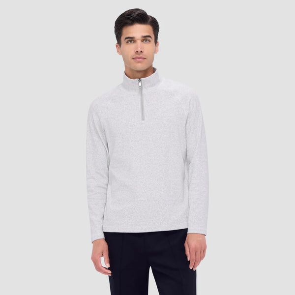 Bugatchi Diagonal Pinstripe 1/4 Zip Pullover
