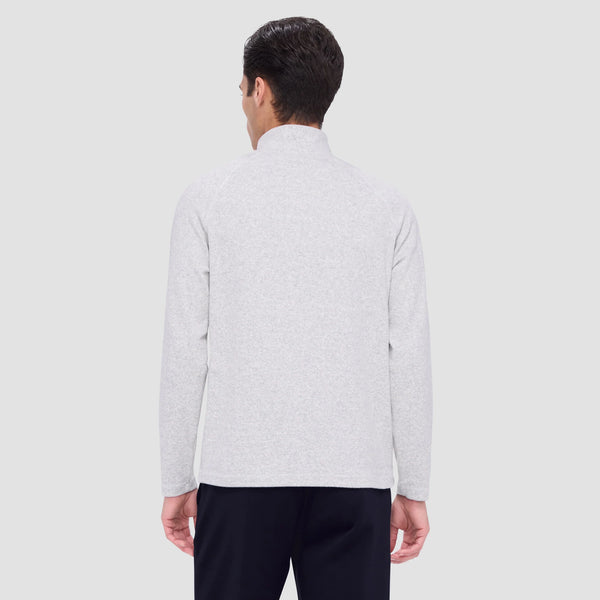 Bugatchi Diagonal Pinstripe 1/4 Zip Pullover