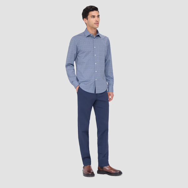 Bugatchi Jimmy Double Sided Geometric/Striped OoohCotton Shirt