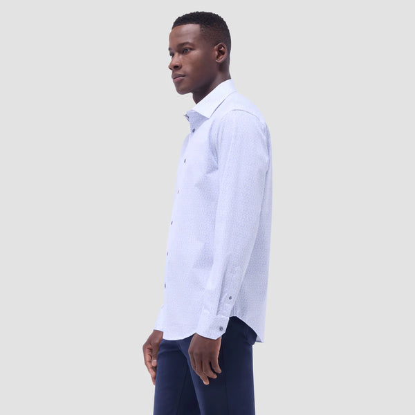 Bugatchi James Leaf Print OoohCotton® Shirt