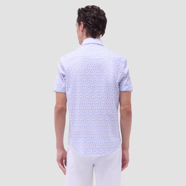 Bugatchi Miles Flamingo OoohCotton® Short-Sleeve Shirt