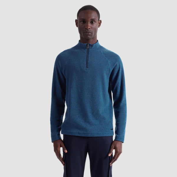 Bugatchi Diagonal Stripe Performance Quarter Zip