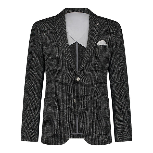 Blue Industry Black Plaid Blazer
