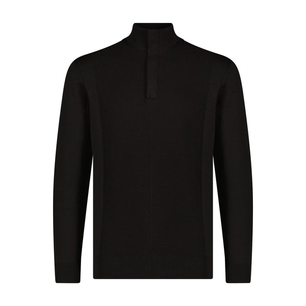Luchiano Visconti  1/4 Zip Multi Panel Sweater