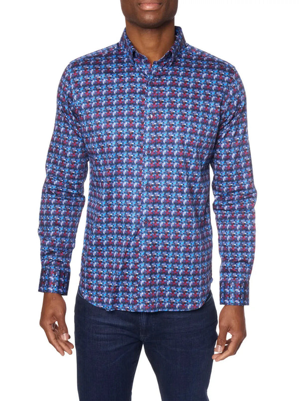 Robert Graham Tailored Fit Infrared Long Sleeve Shirt