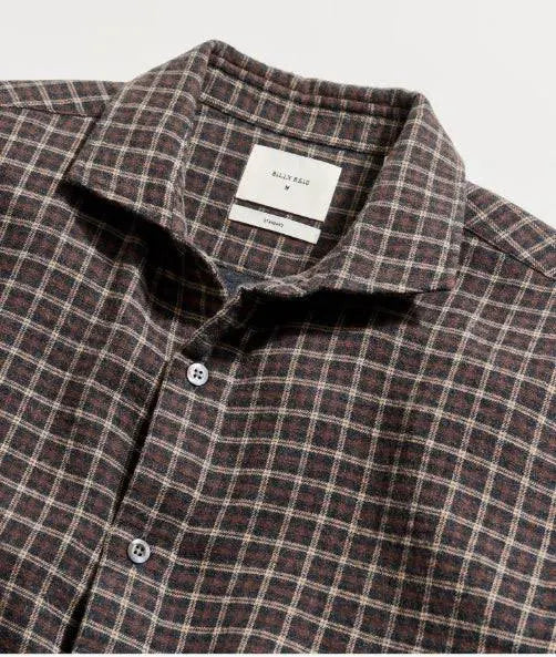 Billy Reid Brushed Double Window Plaid Hutcheson Sport Shirt
