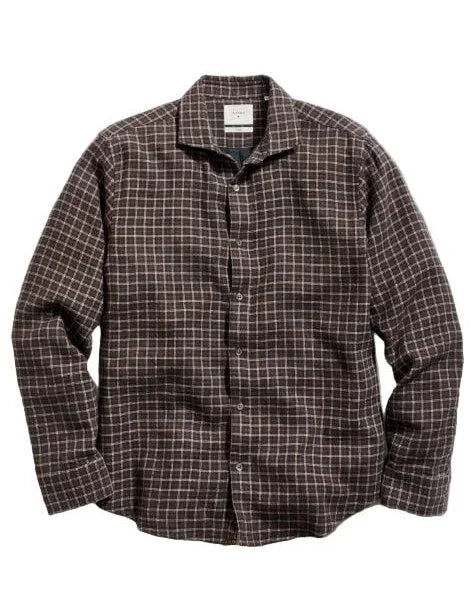 Billy Reid Brushed Double Window Plaid Hutcheson Sport Shirt
