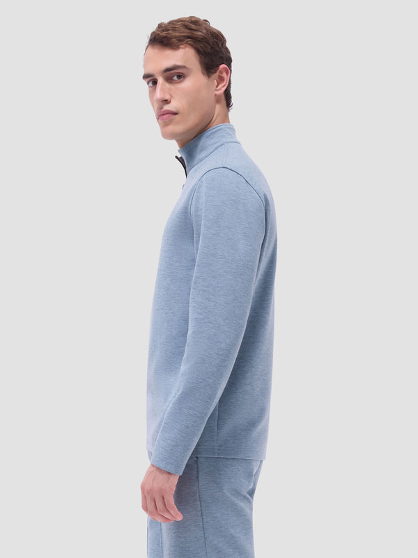 Bugatchi Soft Touch Heather Quarter-Zip Pullover