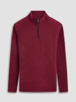 Bugatchi Diagonal Pinstripe 1/4 Zip Pullover