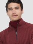 Bugatchi Diagonal Pinstripe 1/4 Zip Pullover