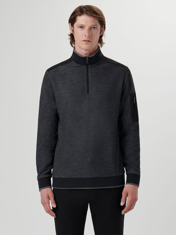 Bugatchi LS Quarter Zip Knit