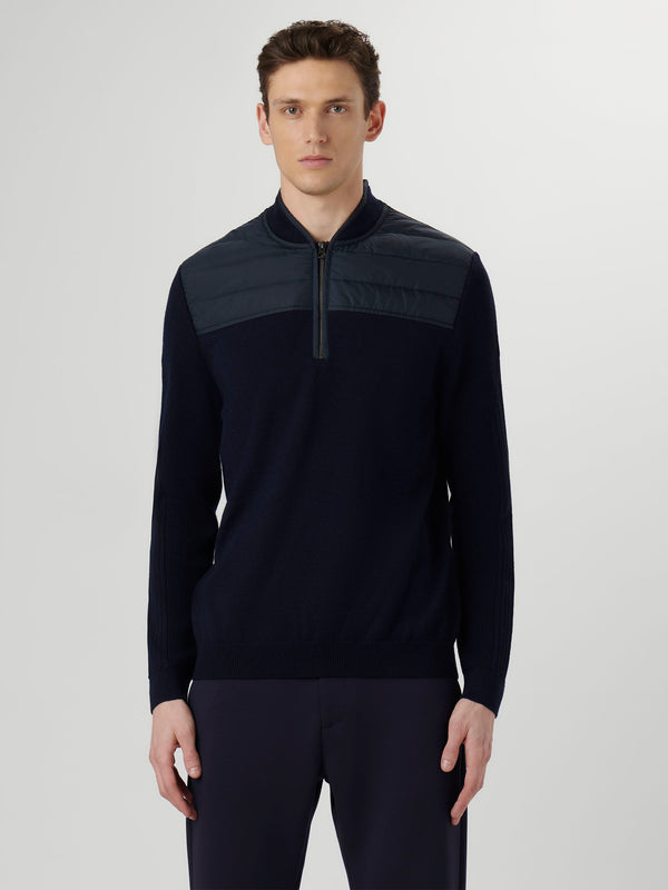 Bugatchi Solid Quarter Zip Sweater