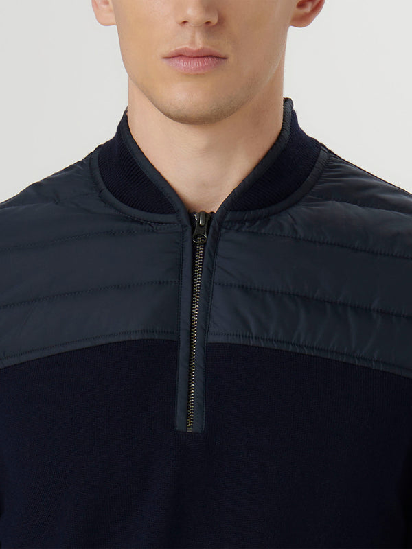 Bugatchi Solid Quarter Zip Sweater